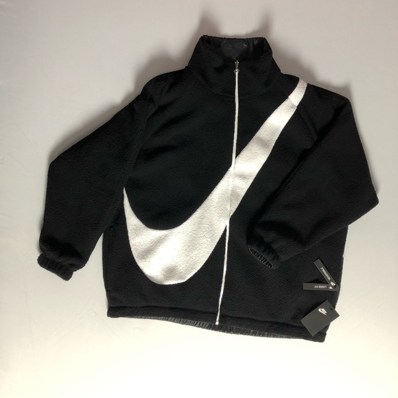 Nike NSW Sherpa Swoosh Reversible Jacket - Picture 2 of 5
